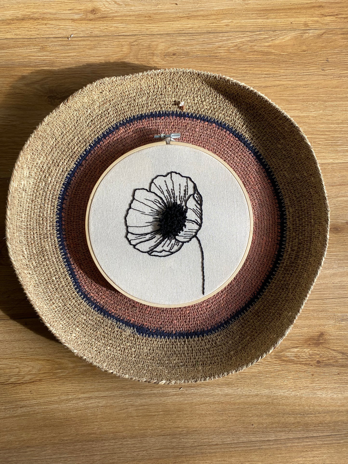 Plantilla Flor Bordada en Relieve