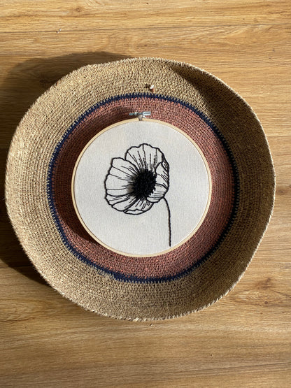 Plantilla Flor Bordada en Relieve
