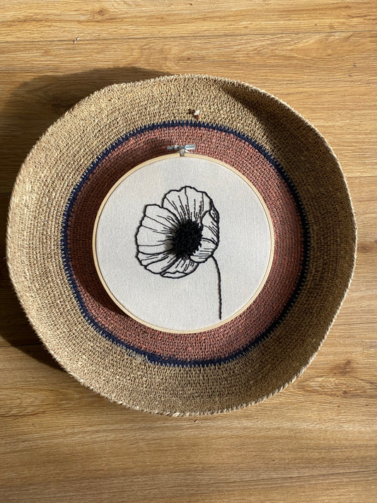 Plantilla Flor Bordada en Relieve