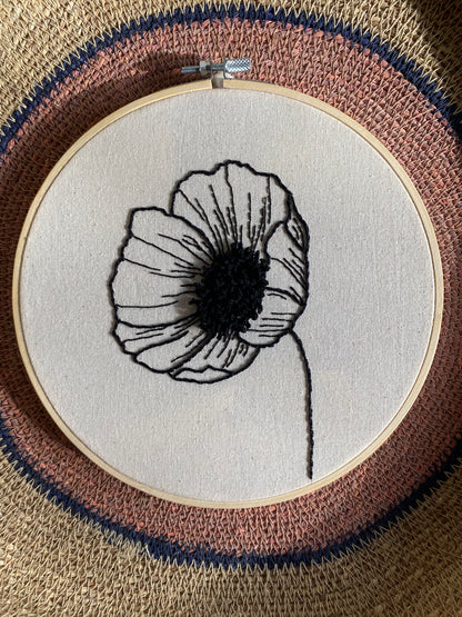 Plantilla Flor Bordada en Relieve